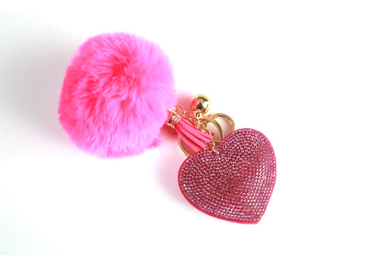 🩷 Hot Pink Heart Keychain🩷